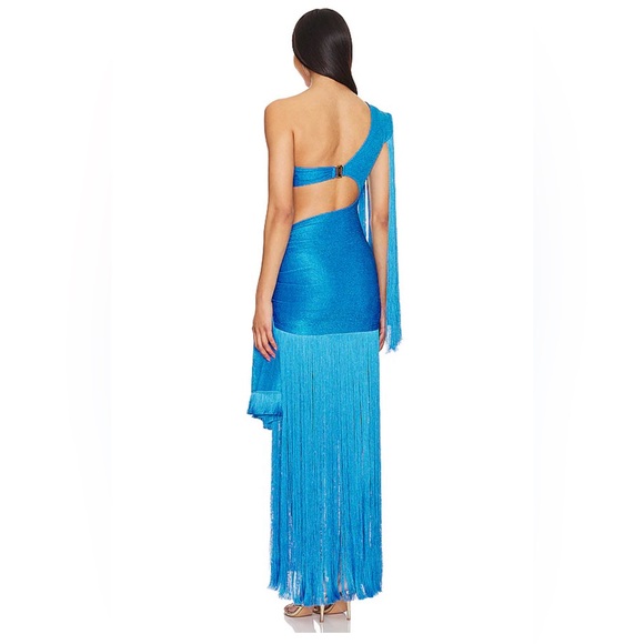One Shoulder Maxi Dress in Cobalt
PatBO - Picture 3 of 9